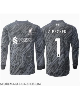 Liverpool Alisson Becker #1 Portiere Maglia Gara Casa Repliche 2024-25 Maniche Lunghe